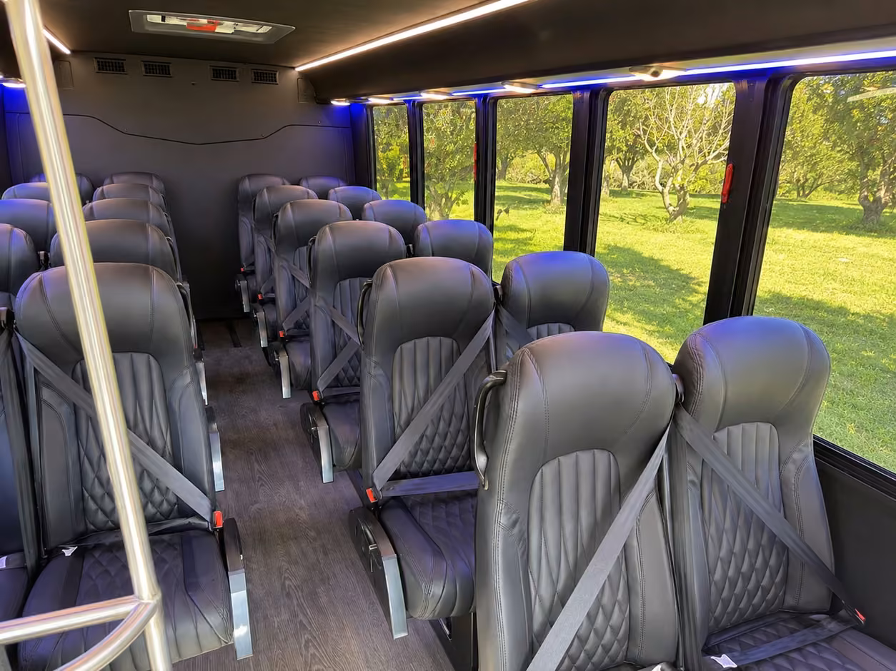 15 35 passenger minibus interior