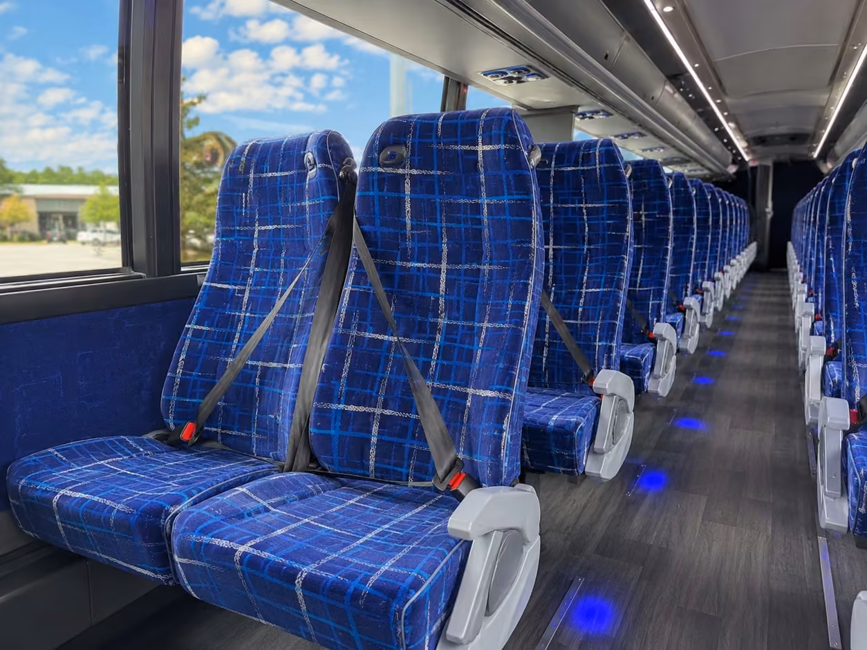 40 56 passenger charter bus inside